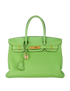 Birkin 30 In Green Apple Togo, front view